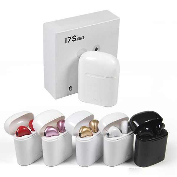 

I7 tw wirele bluetooth headphone earbud earphone with charging box twin mini bluetooth earbud for iphone x io android dhl