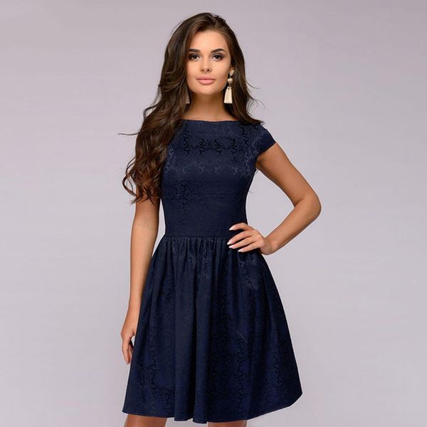

women print vintage a line lace dress ladies short sleeve o neck elegant offfice lady dress new fashion spring women party, Black;gray