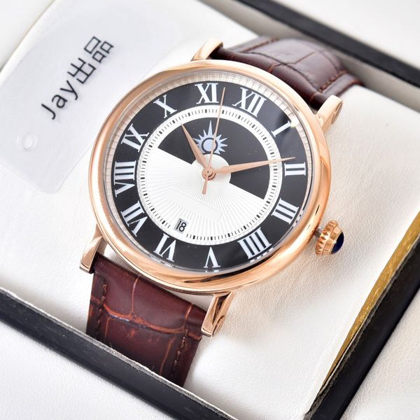 

2018 new women's watches 316l steel case genuine leather strap mechanical automatic mov auto date wristwatches lady watch geneva f40, Slivery;brown