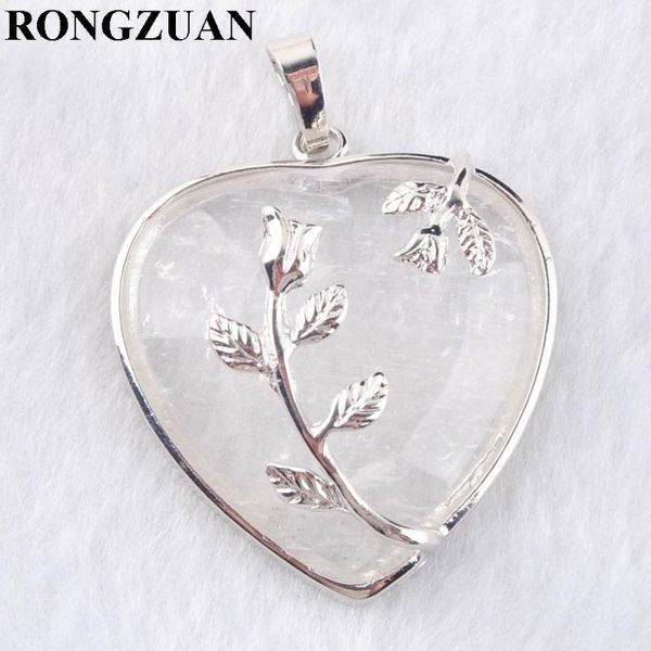 

rongzuan сердца кулон ожерелье цепь природных кристаллов камень ювелирные изделия цветок ожерелье женщины любовь подарков ювелирные tn3188, Black