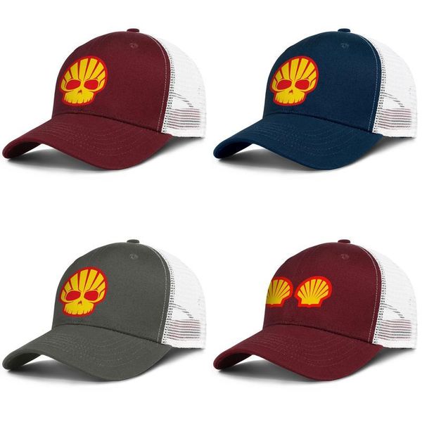 

shell logo adjustable trucker cap cricket designer classic vintage baseball hat shell pennzoil logo, Blue;gray