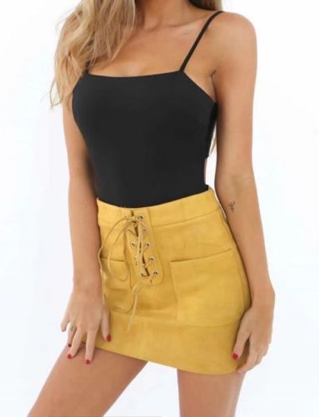 

women skirt bandge leather high waist pencil skirt bodycon short mini skirts, Black
