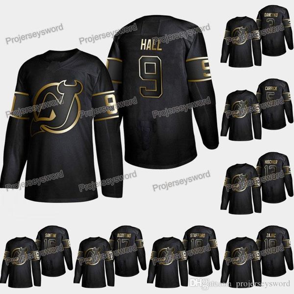 

New Jersey Devils Taylor Hall 2019 Golden Edition Jersey Scott Stevens Andy Greene Kenny Agostino Travis Zajac Patrik Elias Cory Schneider