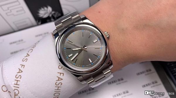 

sport fashion wathes brand oyster perpetual mens women luxury watch stainless steel designer automatic movement mechnical wristwatch, Slivery;brown