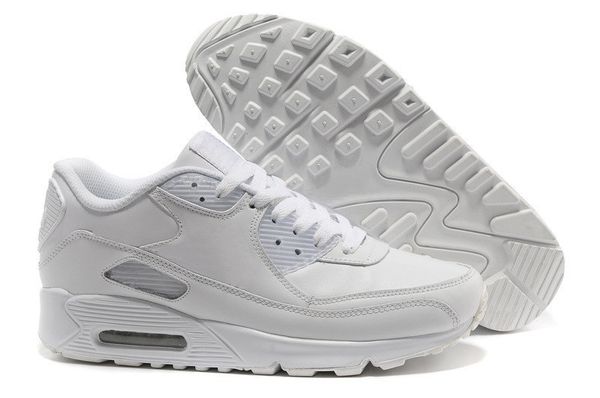 

new men womens shoes classic 90 men and women running shoes black red white sports trainer air cushion surface breathable sports shoes 36-46, White;red