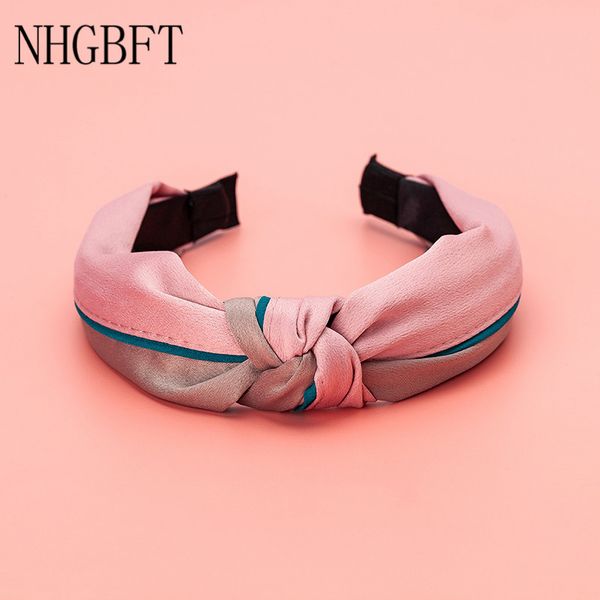 

nhgbft solid color headband hairband for womens hair accessories knotted head band hair band dropshipping