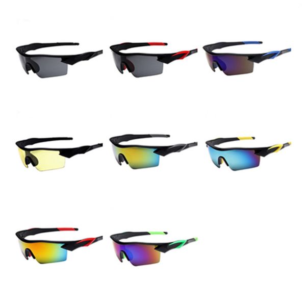 

new women & men personality one-piece sunglasses outdoor sports bicycle sun glasses semi-rimless eyeglasses anti-uv spectacles a, White;black