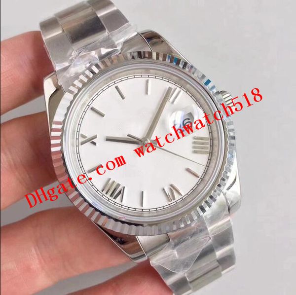 

7 colors 41mm 116334 116234 asia 2813 movement 18kt white gold & stainless blue roman automatic mens watch watches, Slivery;brown