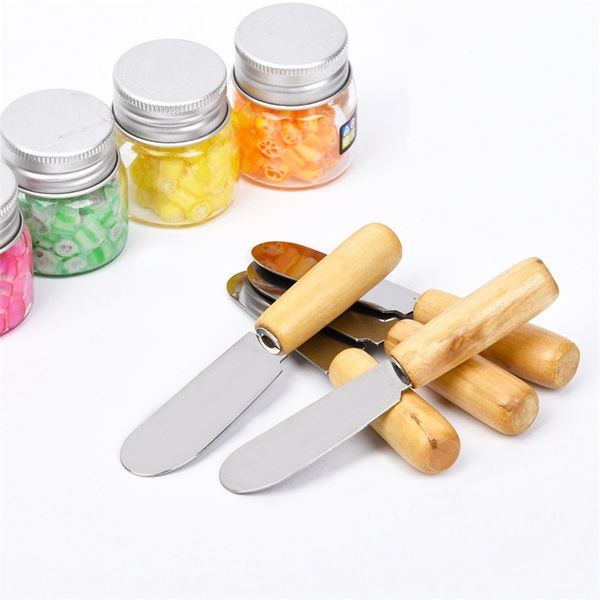 

деревянная ручка из нержавеющей стали масло шпатель деревянной ручкой масло нож сыр десерт вареньем разбрасыватель нож свадебные подарки