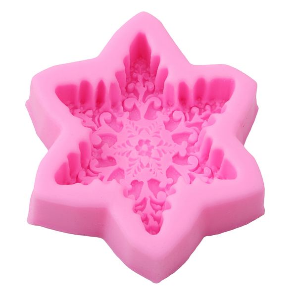 

silicone mold 3d snow flake chocolate candy soap cake baking mold