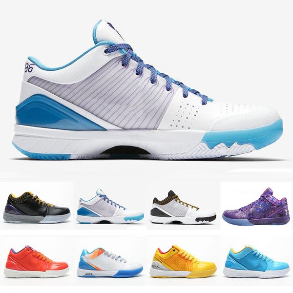 

classic zoom kobe iv 4 protro draft day hornets carpe diem del sol sports basketball shoes for mens trainers zk4 4s sneakers size7-12, White;red