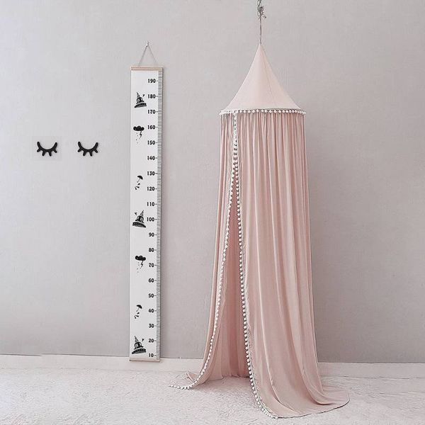 Kid Bedding Mosquito Net Romantic Round Bed Mosquito Net Bed Cover Pink Hung Dome Canopy For Child Bedroom Nursery Mosquito Repellent Band Mosquito