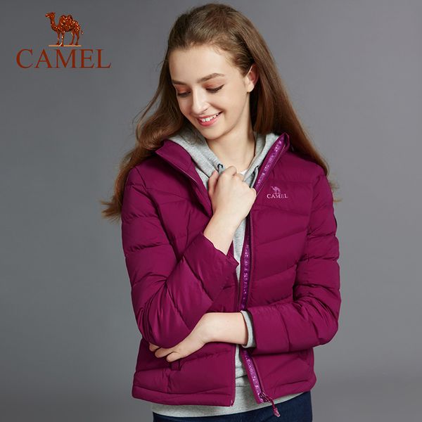 

camel new arrivals women winter 90% content white duck down jacket ultralight down jacket outdoor outerwear snow warm fur coat, Blue;black