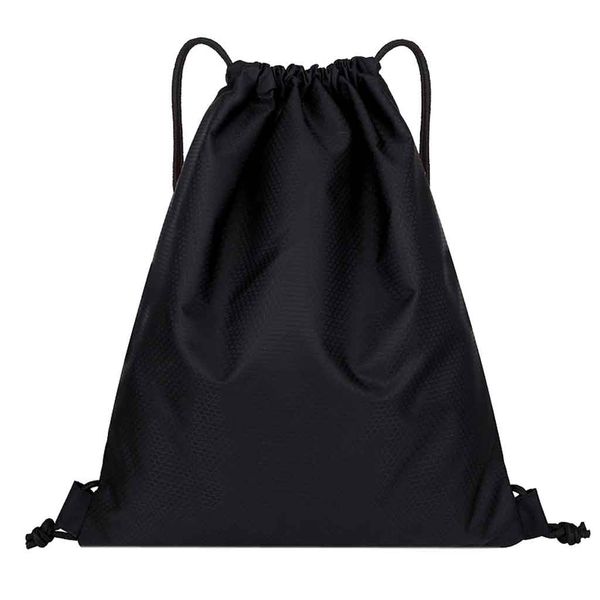 

portable drawstring bag men women string sack beach backpack male folding shopping bag belt riding backpack