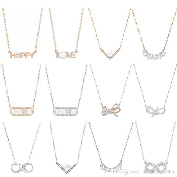 

925 sterling silver new necklace, popular brand bowknot inlay multi gem necklace, suitable for women's party wear