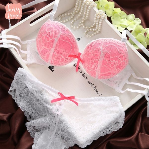 

high and new women bra panty set lace lingerie underwear push up adjusted straps padded bra brief underwire outfits, Red;black