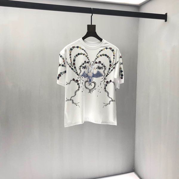 

2019 new fashion summer t shirt men short sleeves cotton cool t shirt eye of heaven pattern costume fashion t-shirt, White;black