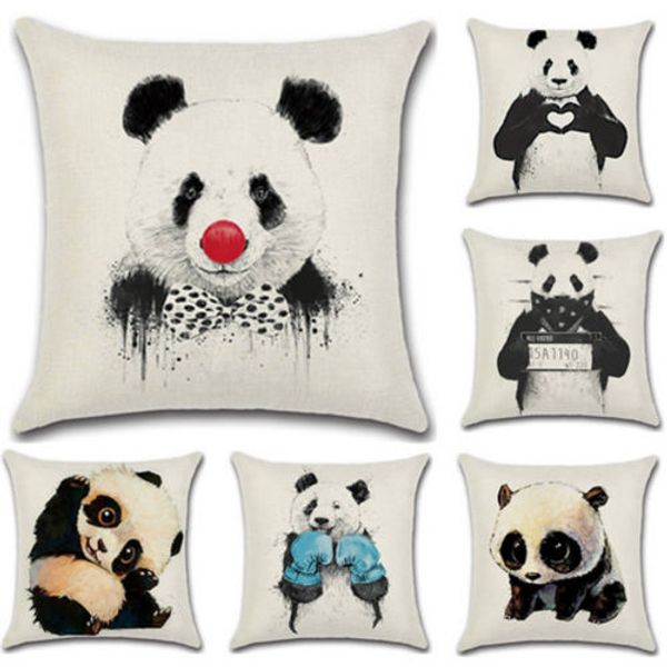 

dear love star panda printed cotton linen pillow case pillowcase decorative pillows cover slipcover case home room decals