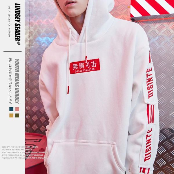 

lindsey seader plain solid color hoodie sweatshirt men pullover hoodies fleece autumn 2020 streetwear harajuku hooded sweatshirt, Black