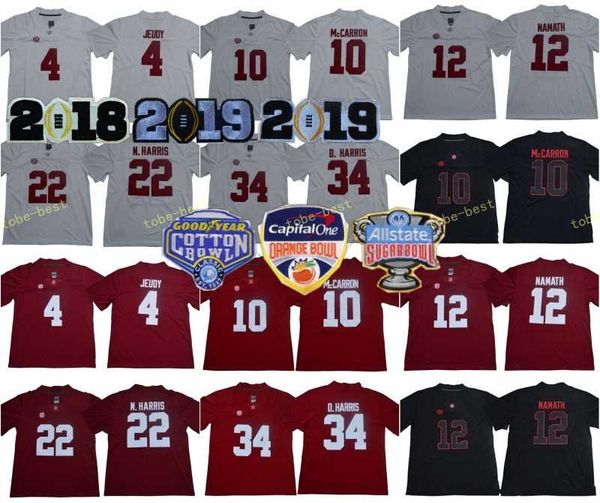 

2019 final alabama crim on tide 4 jerry jeudy jer ey 13 tua tagovailoa 22 najee harri damien harri jalen hurt orange bowl white red