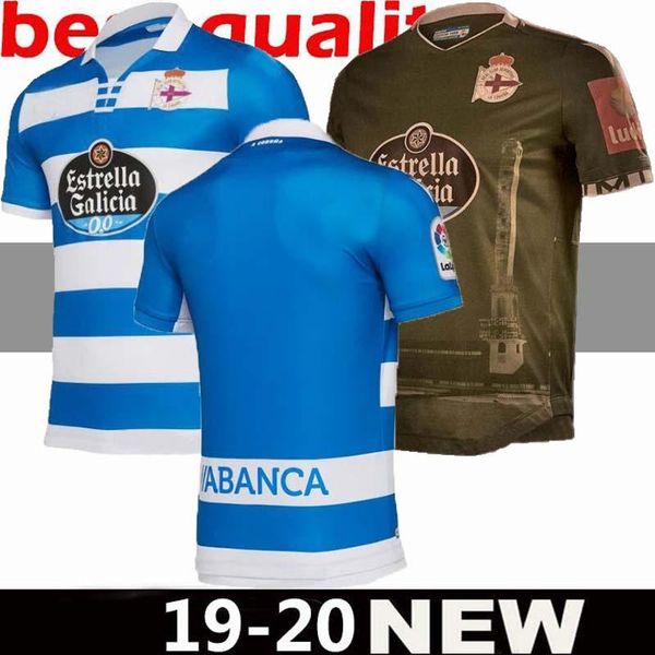 

new 19 20 deportivo la coruna soccer jersey rober pier exposito juanfran diego rolan cartabia 2019 2020 football shirts camisetas de fÃºtbol, Black