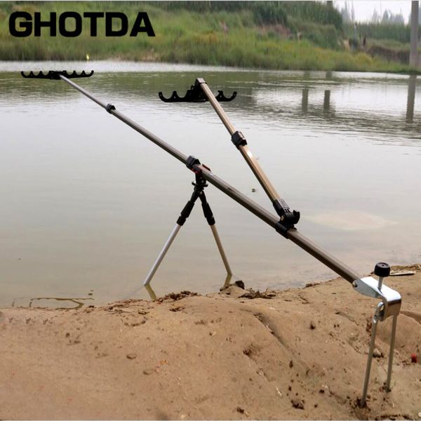 

aluminum alloy multifunctional telescoping fishing pole hand rod holder for fishing rods