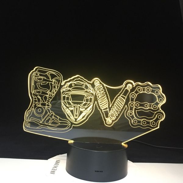 

rugby love football sport ball games 3d lamp bedroom decoration 7 colors with remote holiday gift for children night light lamp 4252