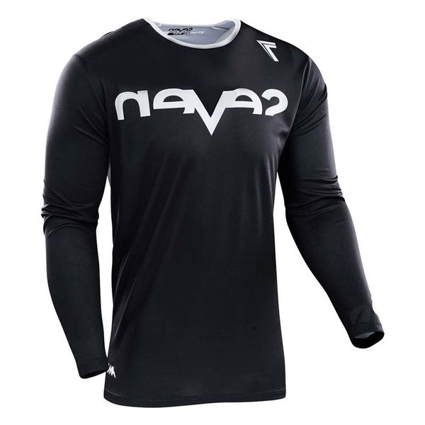 

2019 new style seven bicycle downhill jersey long sleeve breathable sport mountain racing motocross cycling jersey mx t-shirt, Black