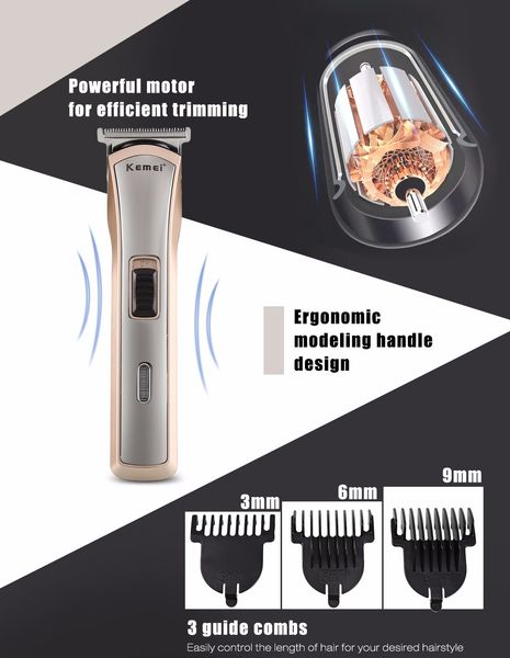 

kemei professional men's mini powerful electric hair clipper hair trimmer styling tool carbon steel cutting head km-418 newclipper ukbp