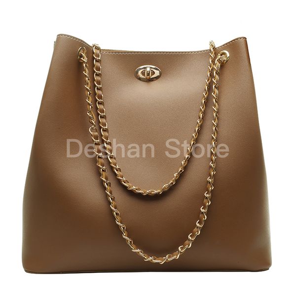 

female elegant casual big tote bag 2019 fashion new quality pu leather women's handbag chain shoulder messenger