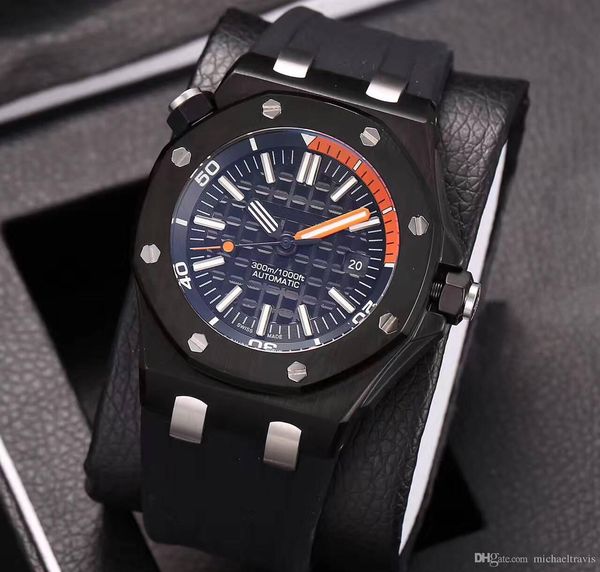 

2020 большой продажа топ мода часы мужчины открытой спиной 42mm автоматическая машинами смотреть ложного смотреть оукс лучшие часы топ стрем, Slivery;brown