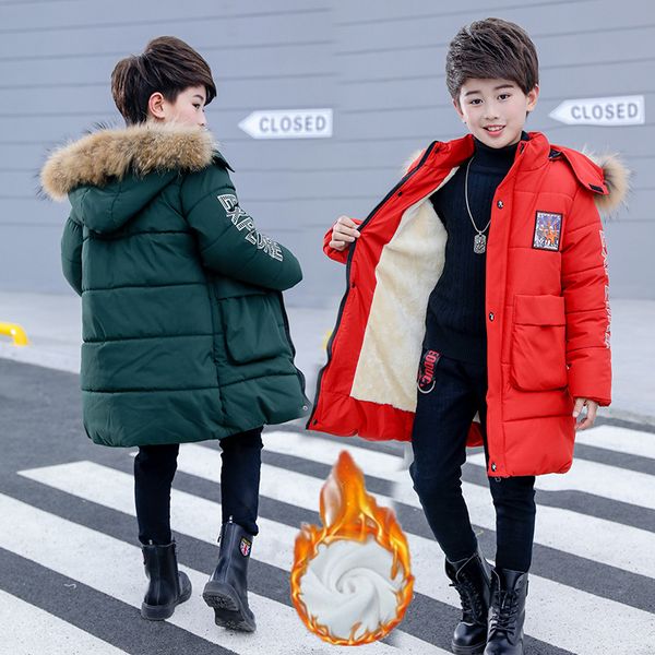 

мальчики зимняя куртка 14 дети пуховик 13 мальчик зимнее теплое пальто 12, Blue;gray