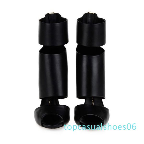 

2018 new fashion shoes gladiator women sandals peep toes cut outs zip black stiletto heels party shoes woman feminino melissa sandalia