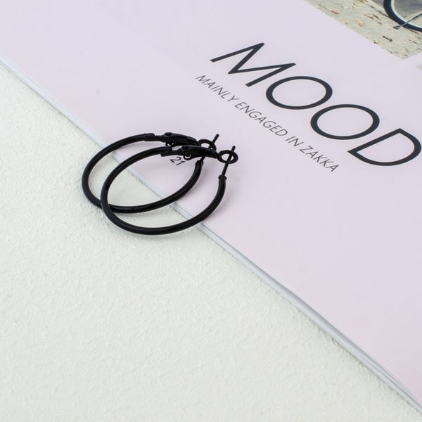 

fashion black metal big circle hoop earrings all sizes boucle for women piercing jewelry diameter 2/2.5/3/4/5/6/7/8/9/10 cm, Golden;silver