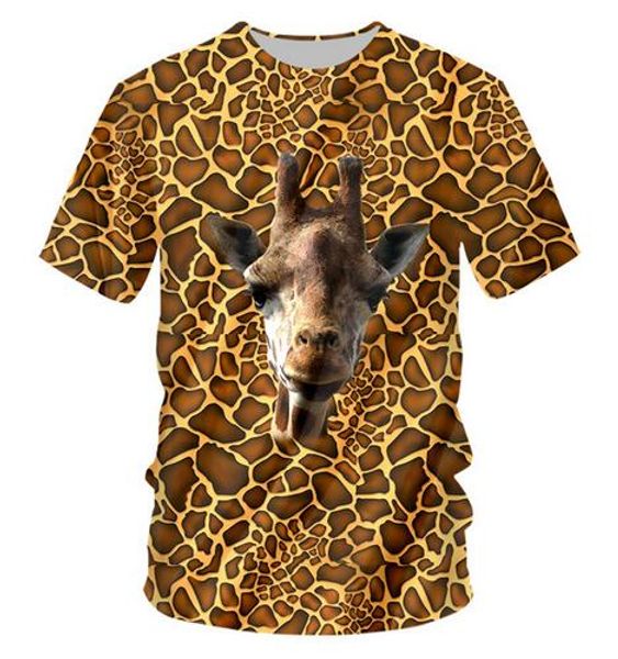 

2019 big yards t-shirt men's hip hop giraffe 3d t-shirt summer clothes tshirt drw058, White;black