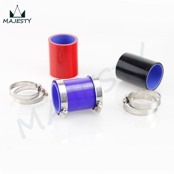 

5 pieces racing silicone hose straight coupler pipe turbo hose coolant radiator pipe 51mm 2" inch+clamps black/red/blue