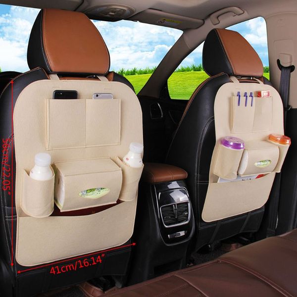 

car back seat storage bag automobile multi pocket organizer kids kick protector