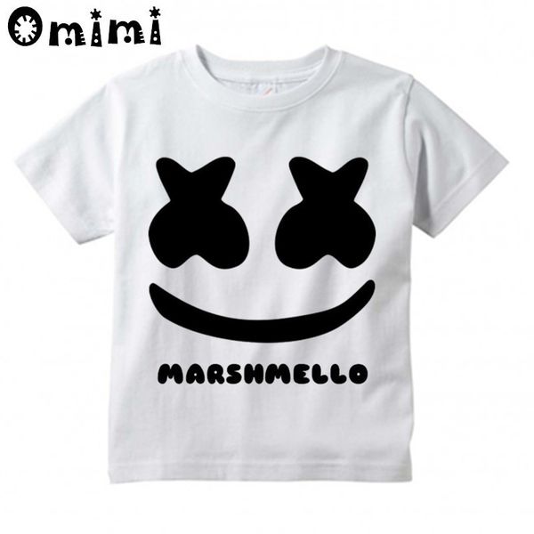

boys/girls dj marshmello design t shirt kids great casual short sleeve children's funny t-shirt y190516, Blue