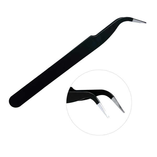 

morcat elbow tweezers black color metal elbow tweezers for adhesive diamond accessories nail tool eyebrow
