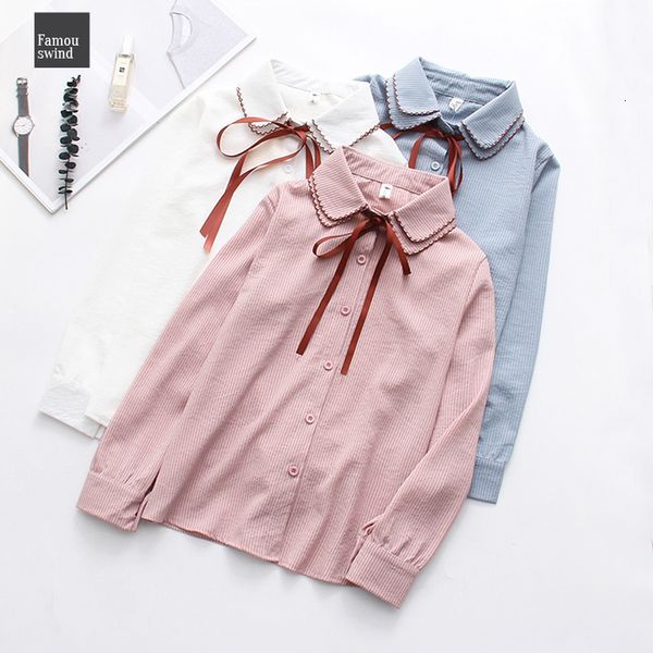 

складки блуза новые женские рубашки белые с бантом flare с длинным рукавом с длинным рукавом женщин осень шифон рубашка top женский, White