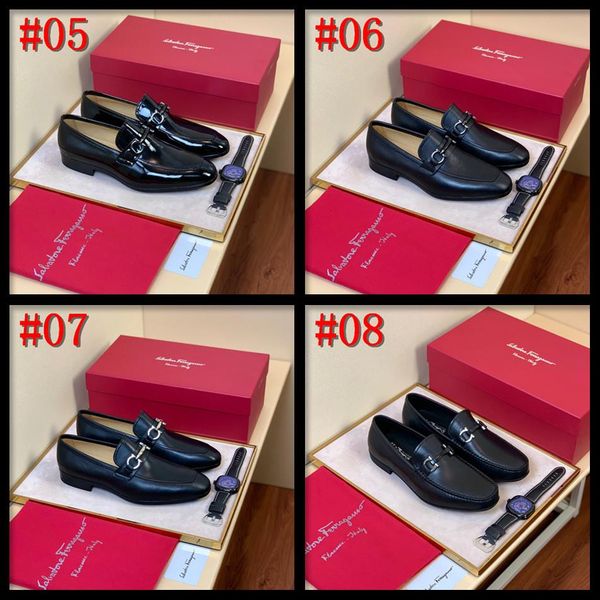 

19ff men leather dress shoes luxury pointed toe business formal shoes casual elastic slip on loafers fashion wedding shoes kkkkk, Black
