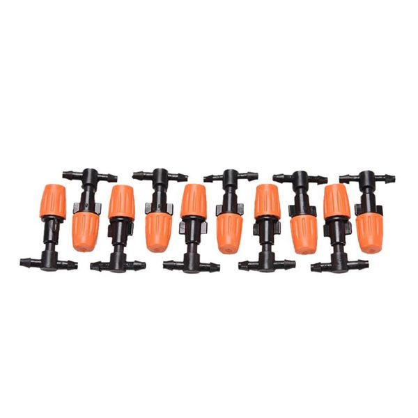 

10pcs single head orange atomizing belt tee adjustable garden irrigation sprinklers garden/ roof cooling nozzle