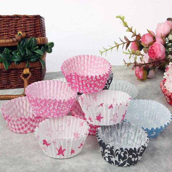 

100pcs/lot muffin cupcake paper cups cake forms cupcake liner baking muffin box cup case party tray cake mold decorating tools