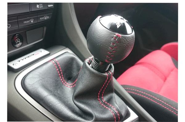 

1piece metal+leather car shift knob 5 gear or 6 gear (speed) for japanese cars h** series and other car makers installation