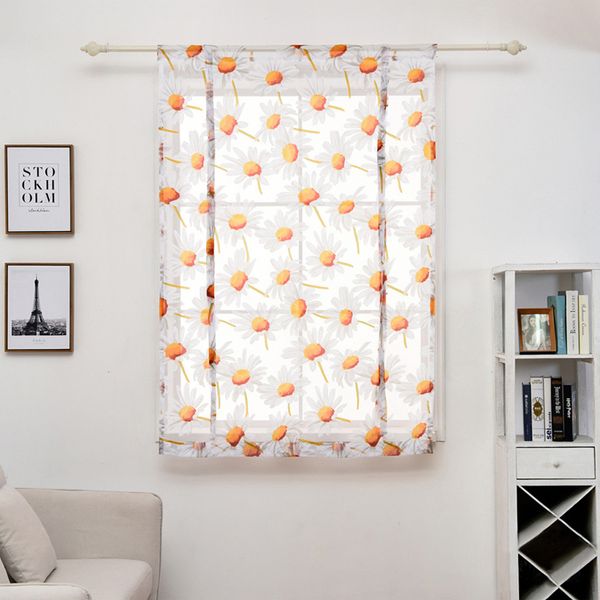 Multi dimensioni Tenda Soggiorno Tulle Tonalità moderne Tenda stampata a fiori Tende trasparenti corte Finestra Drape Valance Home Decor VT0899