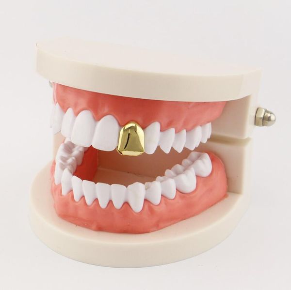 

gold sliver color trendy rapper rock hip hop mold caps & bottom body jewelry jewelry bling of single tooth teeth hot, Black