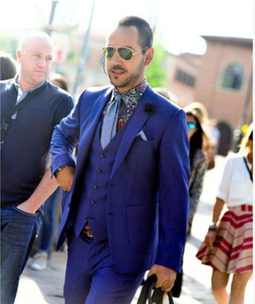 

royal blue mens suits 3 piece modern business custom made formal dress groom tuxedos wedding suits for mmen, White;black