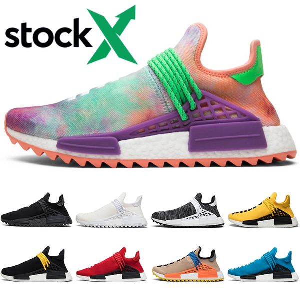 

новый фондовый x nmd человеческой расы ху фаррелл уильямс кроссовки мужчины женщины ботаник черный пустой холст мел коралловые мужские трене, White;red