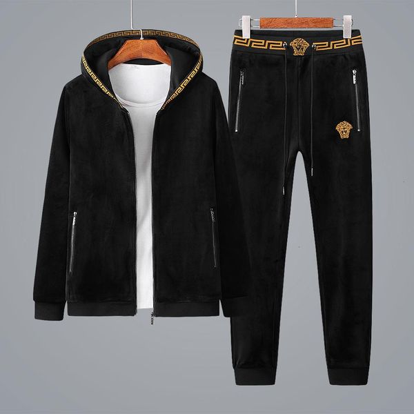 

mens tracksuits mens cashmere hoodie jackets sweatshirt pants trousers 2pcs sets *5d2049626f616912b4ecf73e, Gray