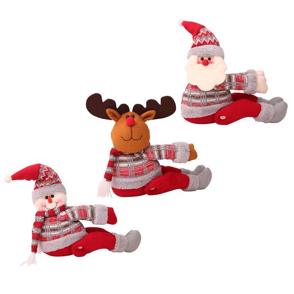 

2019 new merry christmas cartoon santa claus snowman elk curtain curtain buckle holder bedroom hook fastener clamp home decor